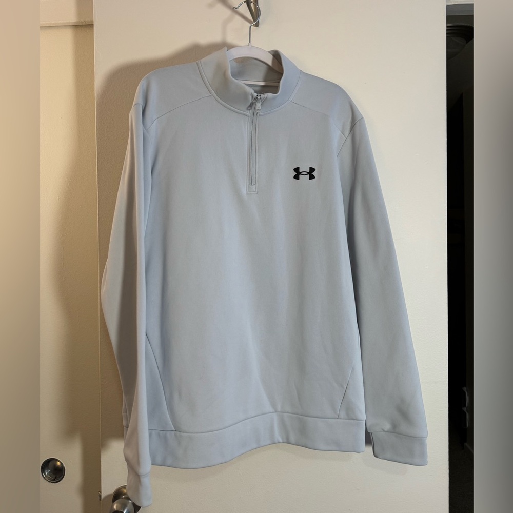 Under Armour Light Gray Fleece Quarter Zip